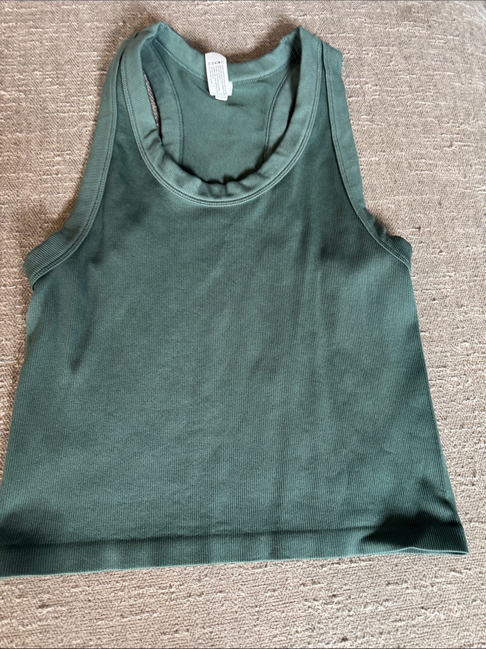 90 Degree By Reflex Forest Green Ribbed Tank